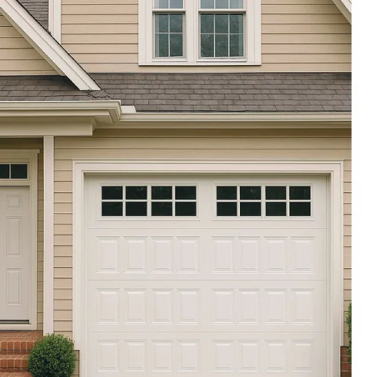 TOHO Slim 200 garage door — long-panel raised design with grid-style windows