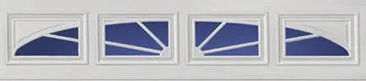 TOHO garage door window insert S07 - 4-Piece Sunburst